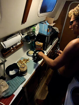 YouTube video: Making dinner on the boat.  Great Guana Cay, Abaco.